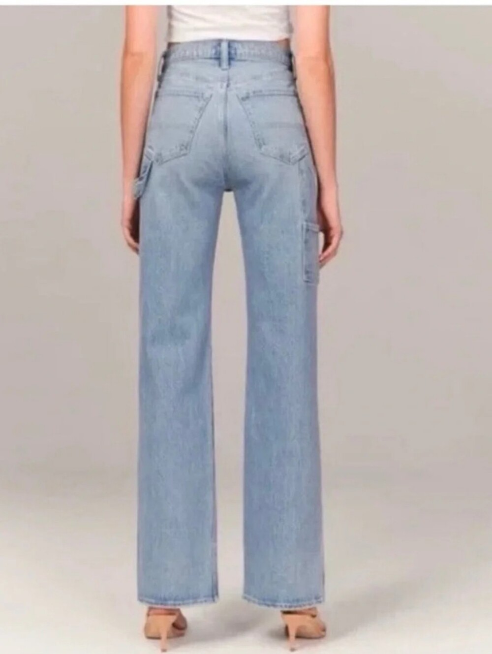 Abercrombie & Fitch The 90s Relaxed High Rise Carpenter Style Size 26/2R - Picture 3 of 11